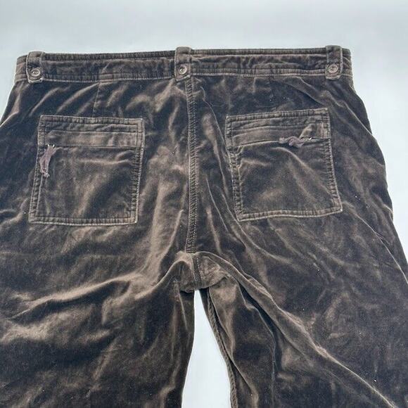 Sundance Womens Pants Size P14 Petite Brown Cargo Velvet Zipper Hem Drawstring - Picture 11 of 11